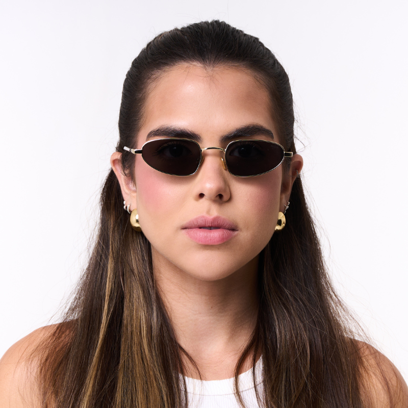 Óculos de Sol Quadrados com Proteção UV400 Preto – LUMAVI Amalfi