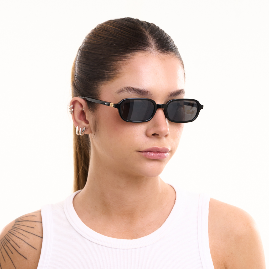 Óculos de Sol Retro com Proteção UV400 Preto – LUMAVI Lisboa