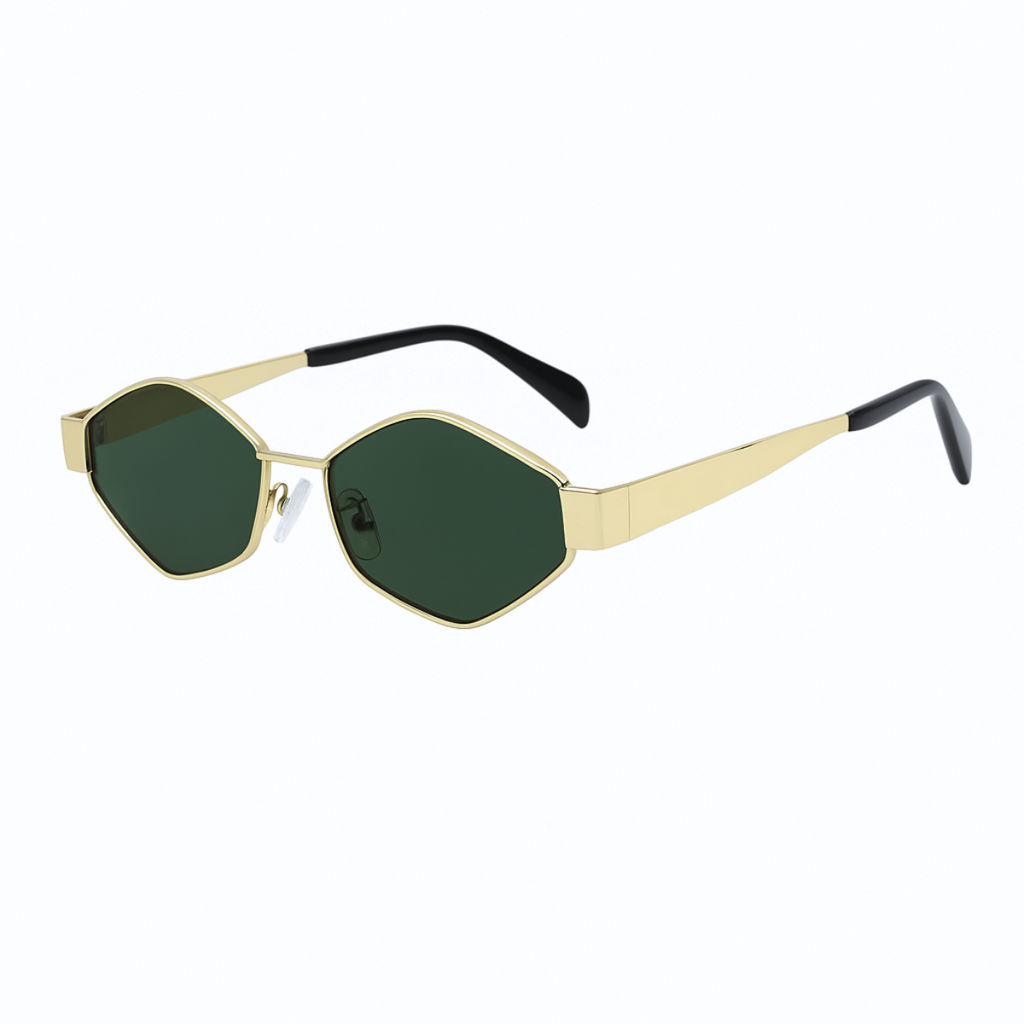 Óculos de Sol Redondos com Proteção UV400 Verde – LUMAVI Cannes