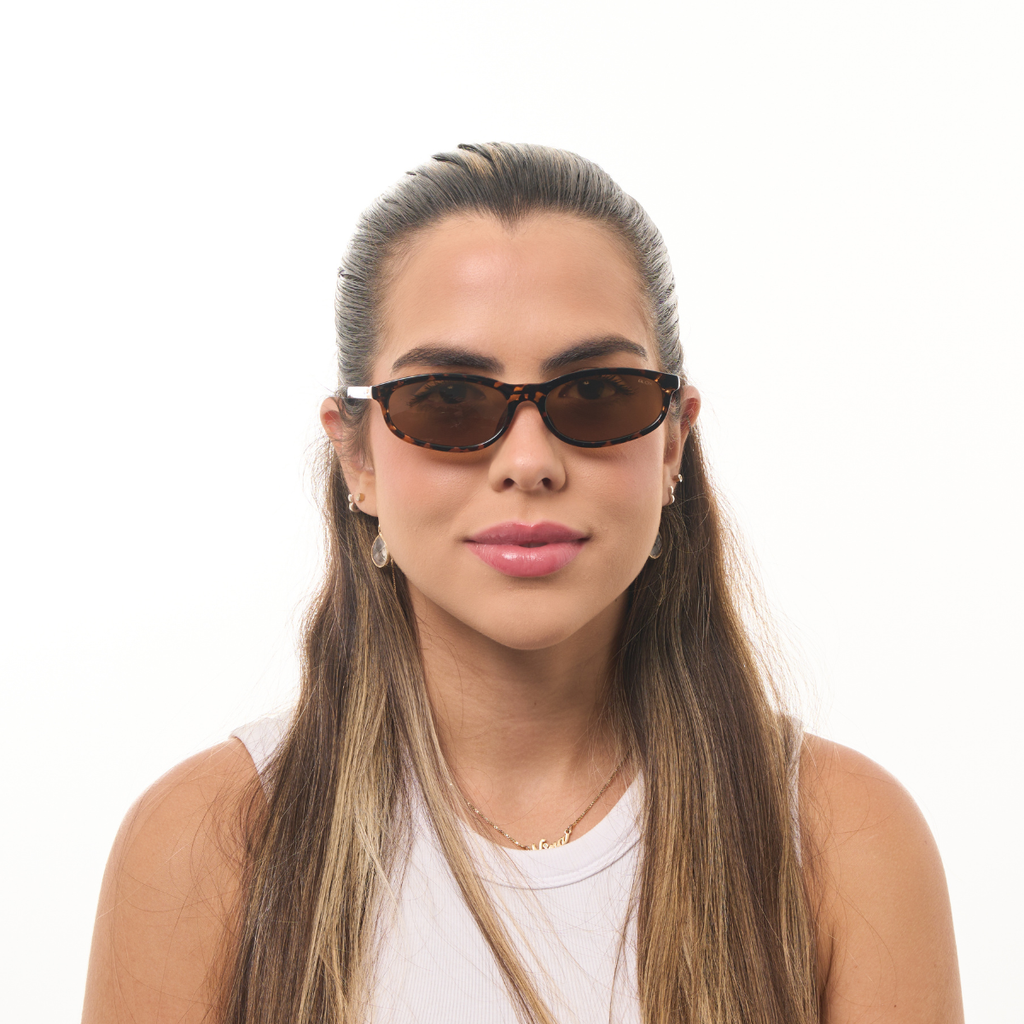 Óculos de Sol Hexagonais com Proteção UV400 Leopardo/Marrom – LUMAVI Nice