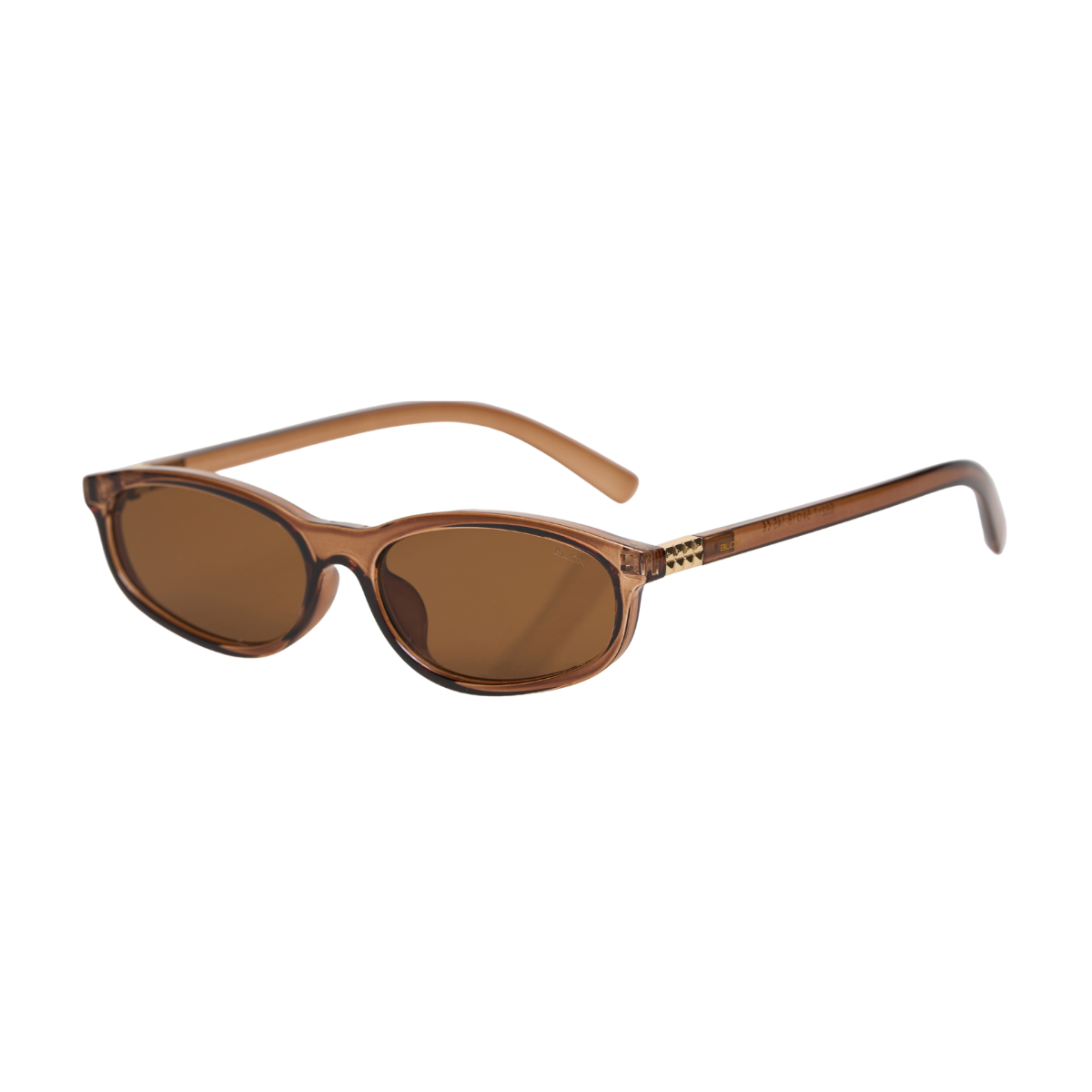 Óculos de Sol Hexagonais com Proteção UV400 Marrom – LUMAVI Nice