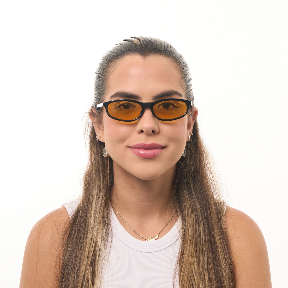 Óculos de Sol Hexagonais com Proteção UV400 Amarelo – LUMAVI Nice