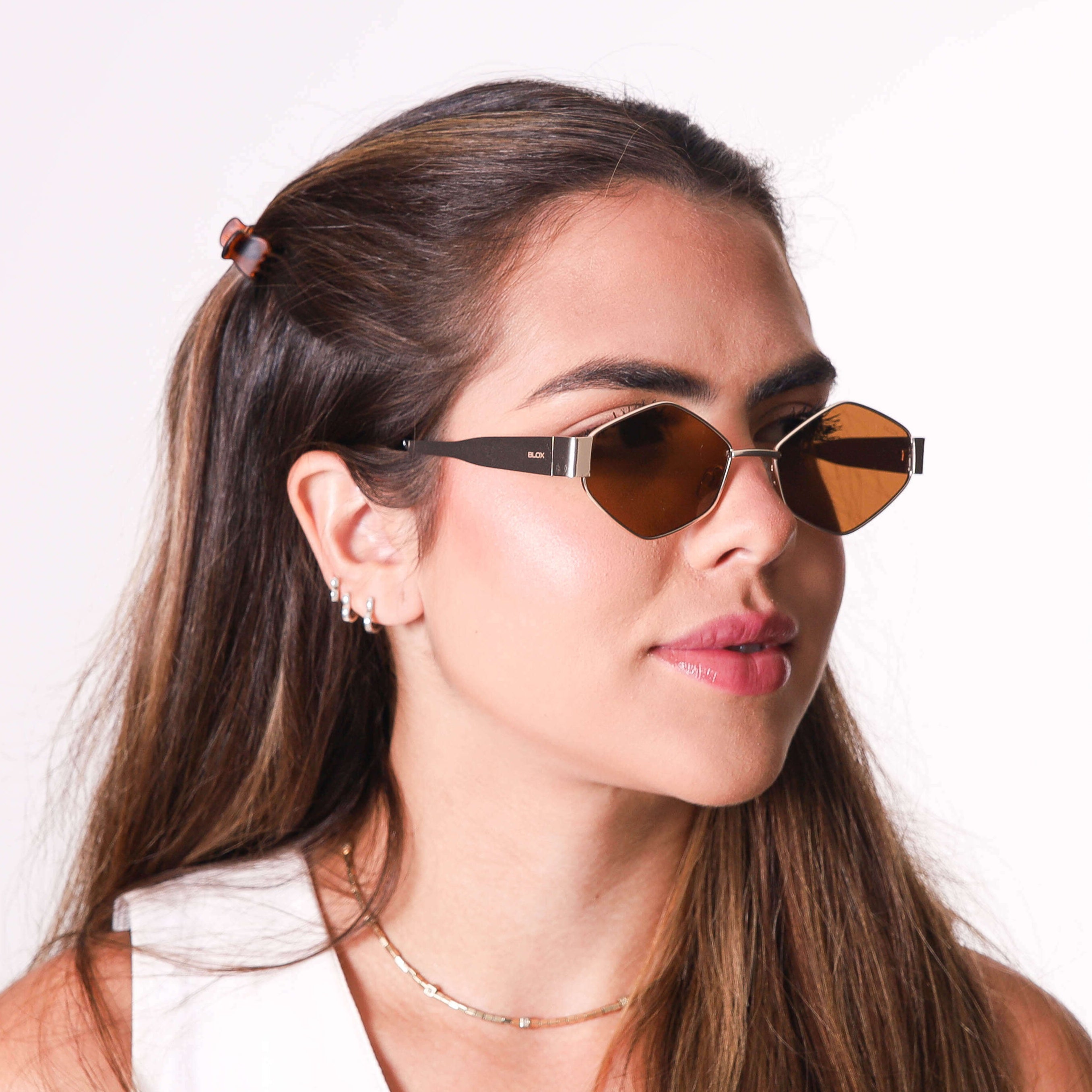 Óculos de Sol Redondos com Proteção UV400 Marrom – LUMAVI Cannes