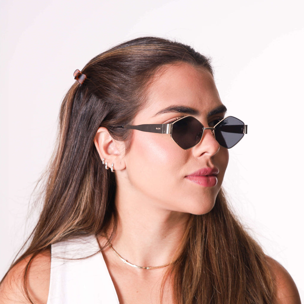 Óculos de Sol Redondos com Proteção UV400 Preto – LUMAVI Cannes