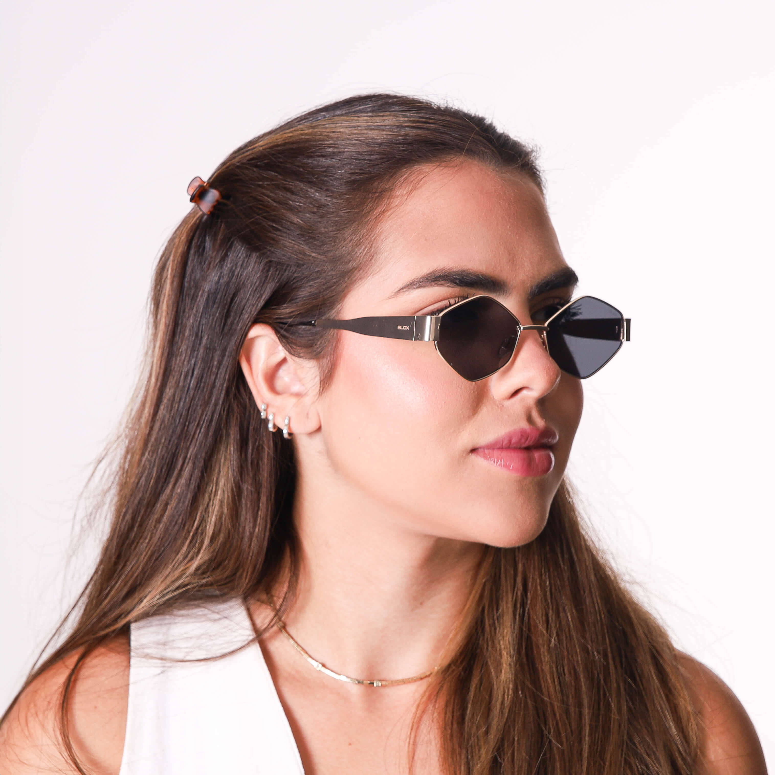 Óculos de Sol Redondos com Proteção UV400 Preto – LUMAVI Cannes