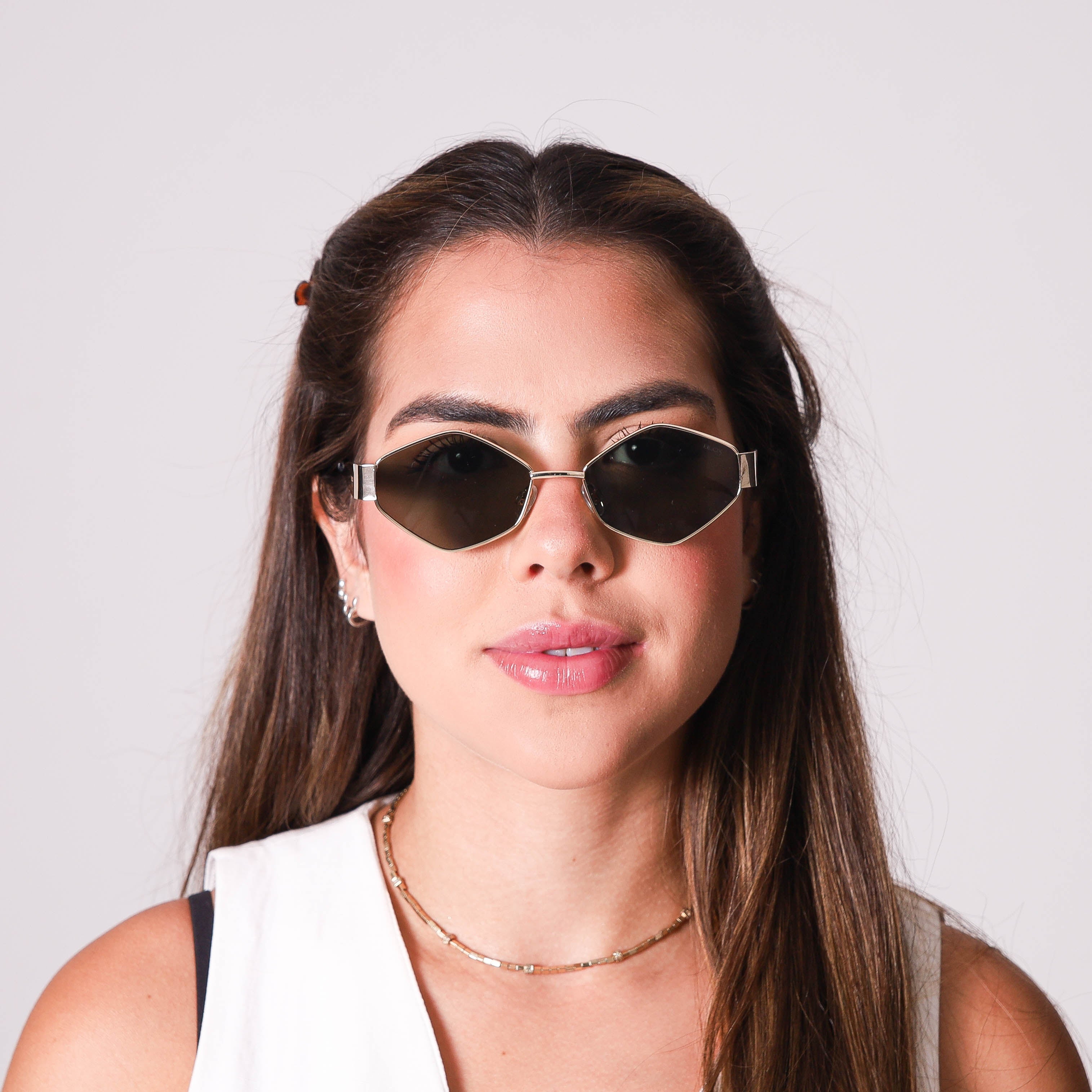 Óculos de Sol Redondos com Proteção UV400 Verde – LUMAVI Cannes