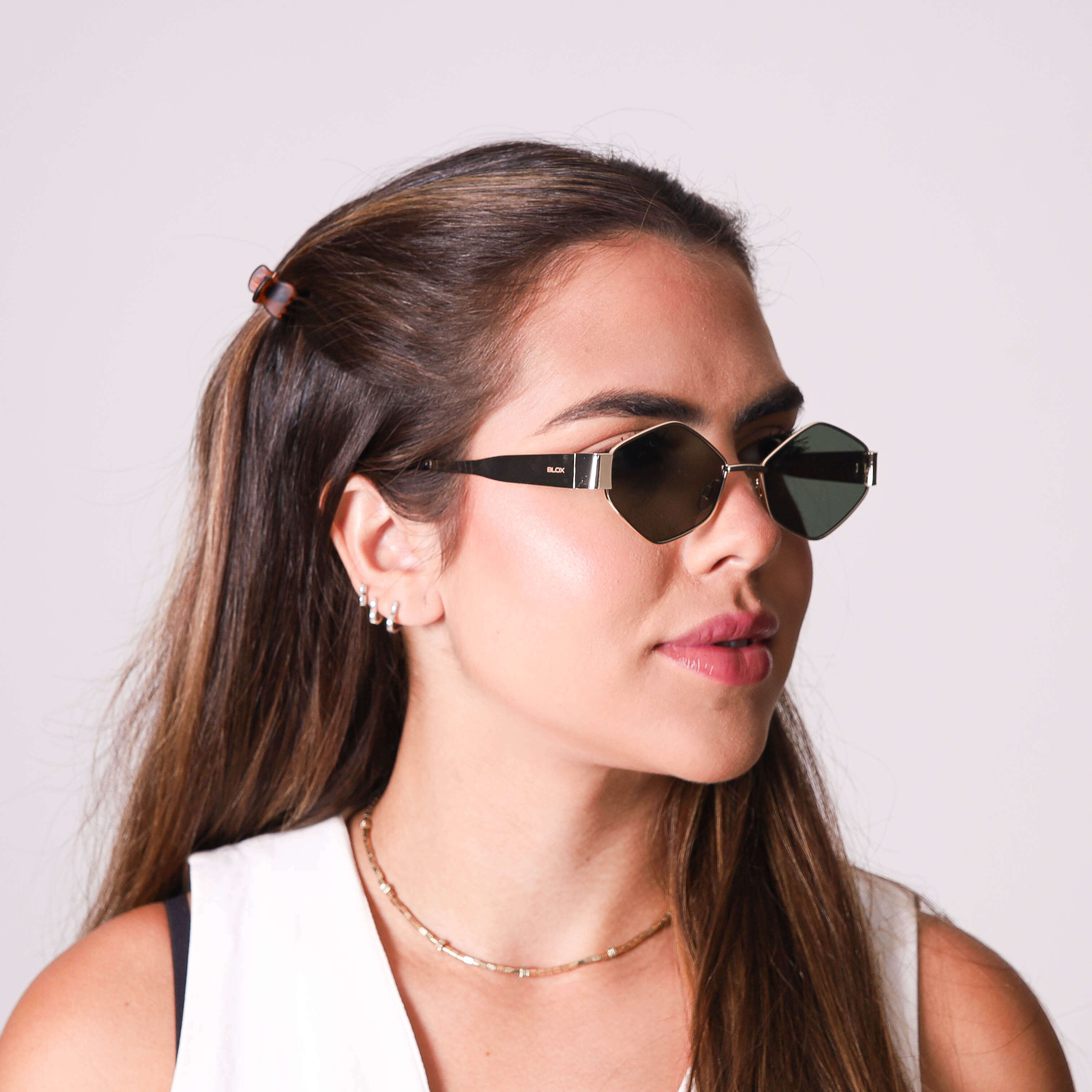 Óculos de Sol Redondos com Proteção UV400 Verde – LUMAVI Cannes