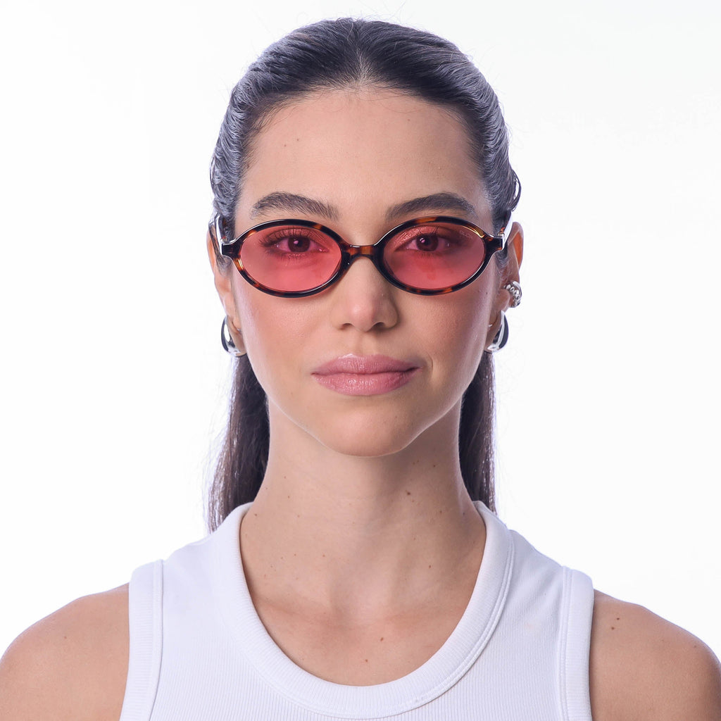 Óculos de Sol Quadrados com Proteção UV400 Rosa – LUMAVI Madrid