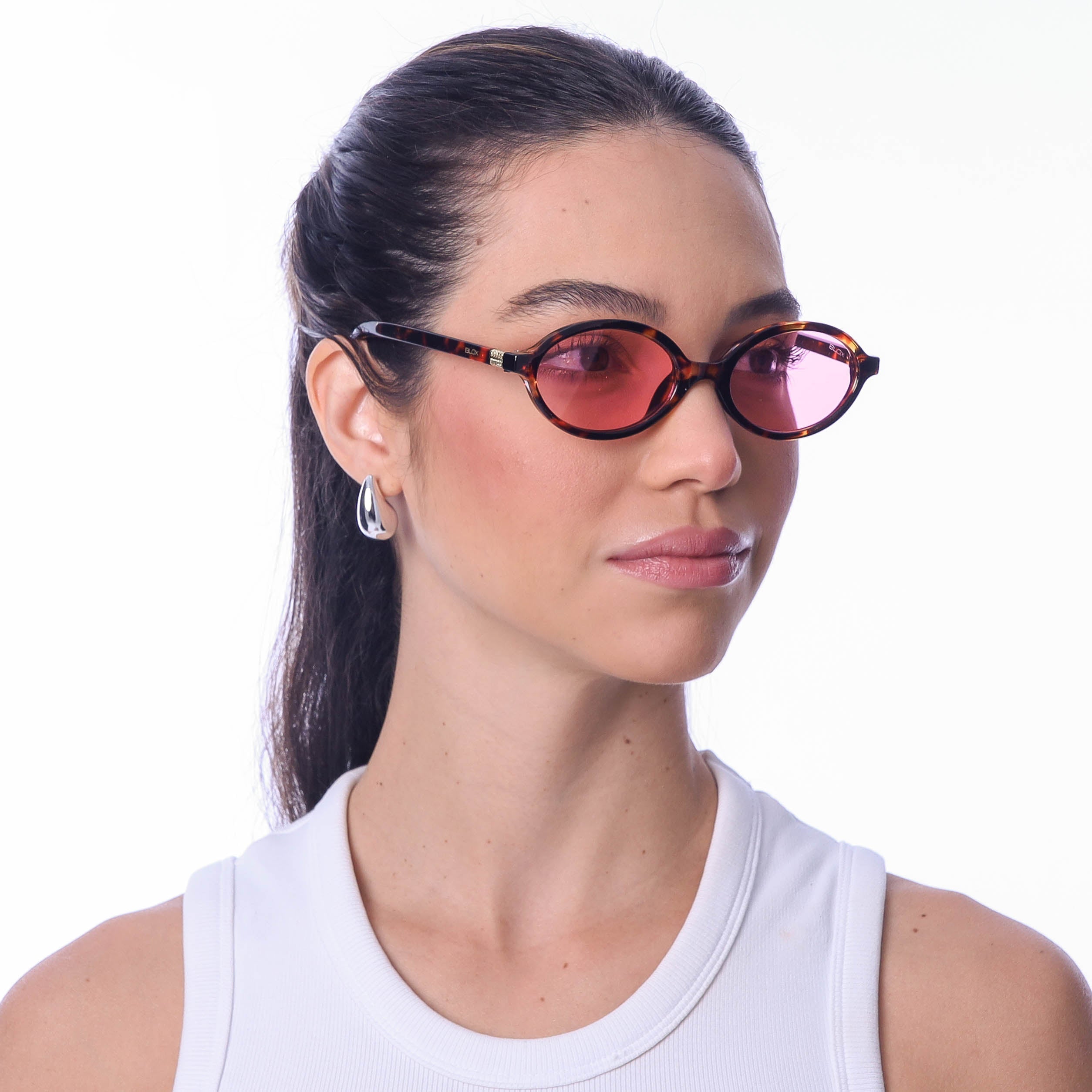 Óculos de Sol Quadrados com Proteção UV400 Rosa – LUMAVI Madrid