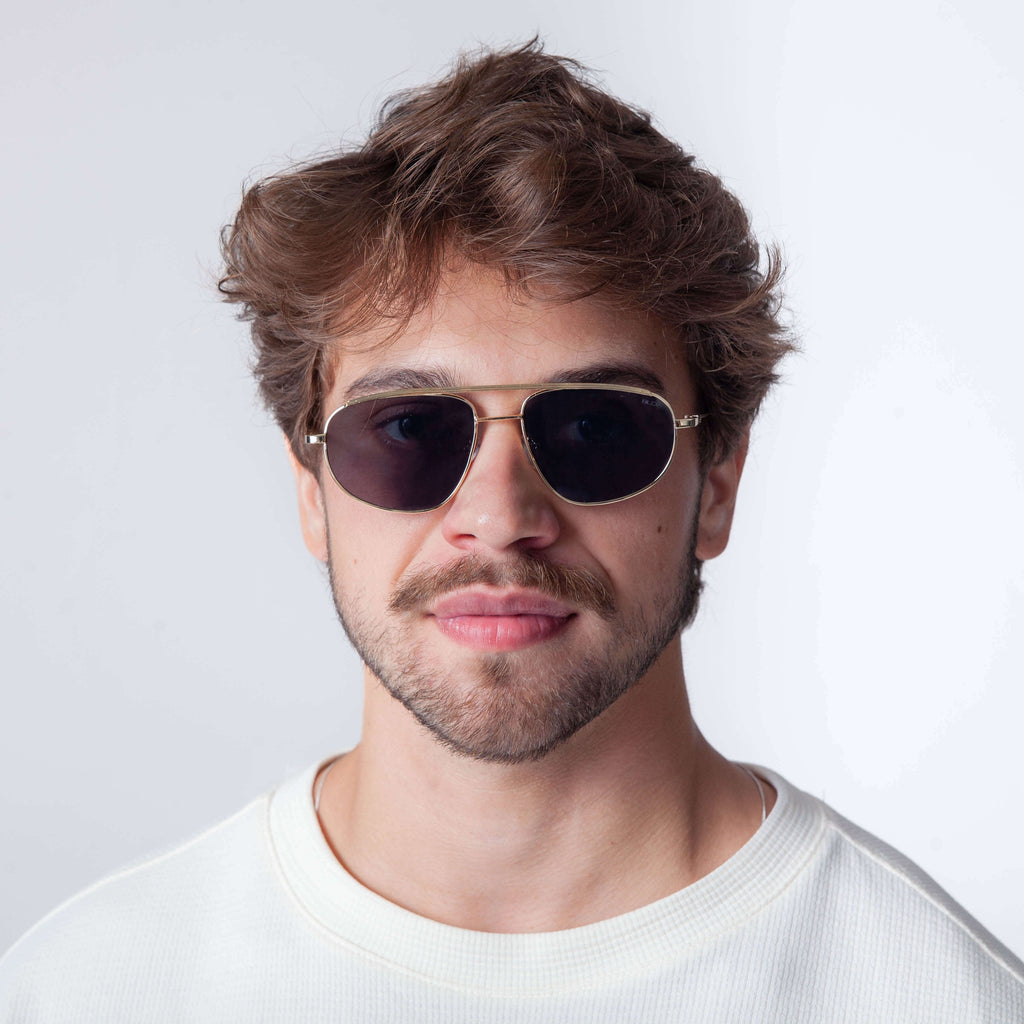 Óculos de Sol Aviador Polarizados com Proteção UV400 Preto – LUMAVI Milano