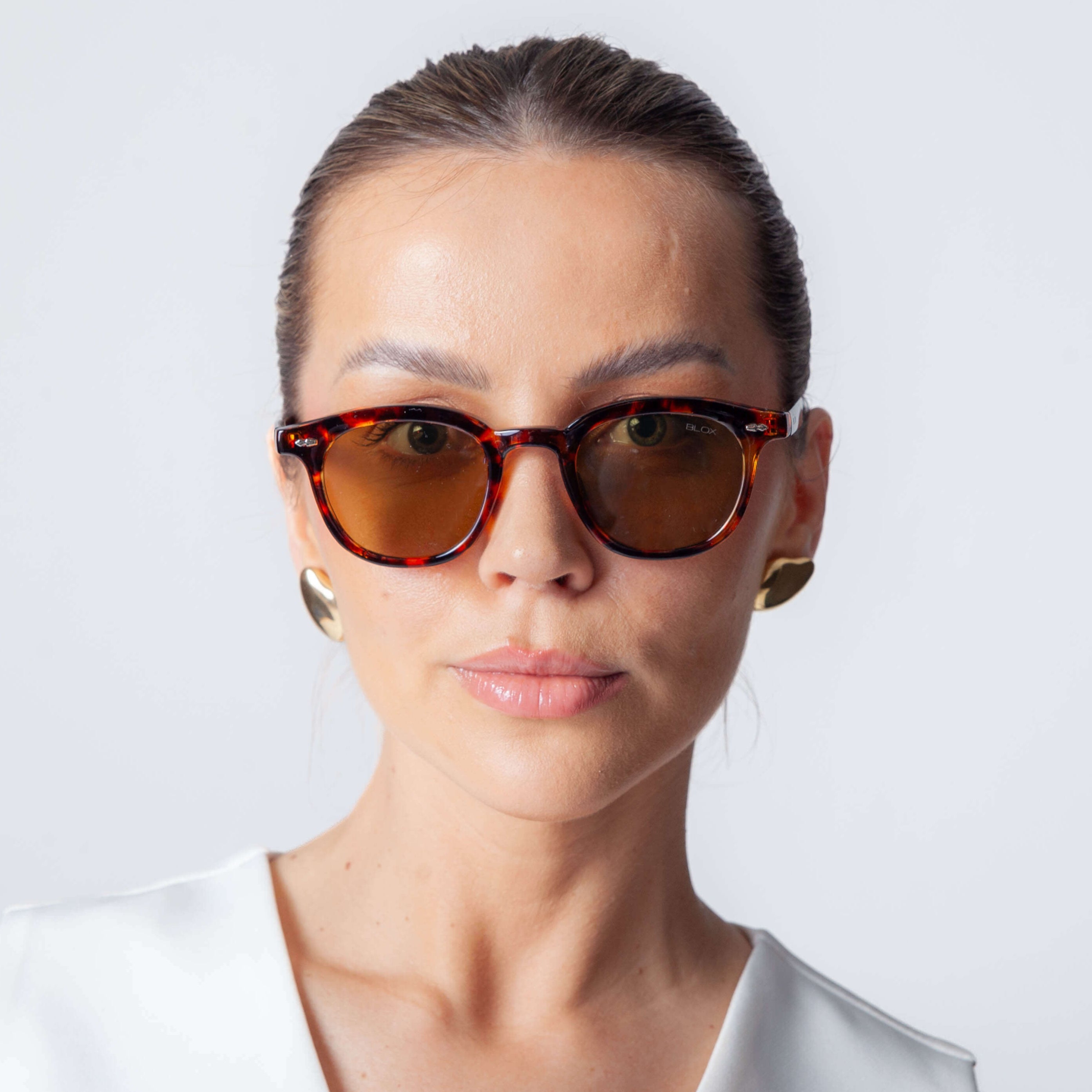 Óculos de Sol Pequenos com Proteção UV400 Marrom – LUMAVI Firenze