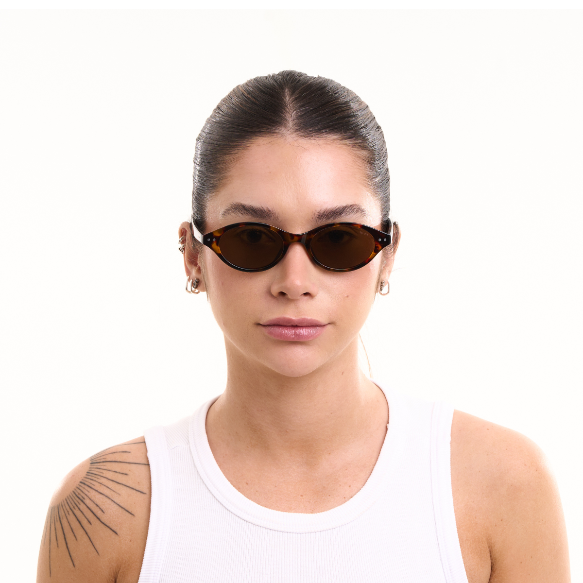 Óculos de Sol Clássicos com Proteção UV400 Leopardo/Marrom – LUMAVI Veneza
