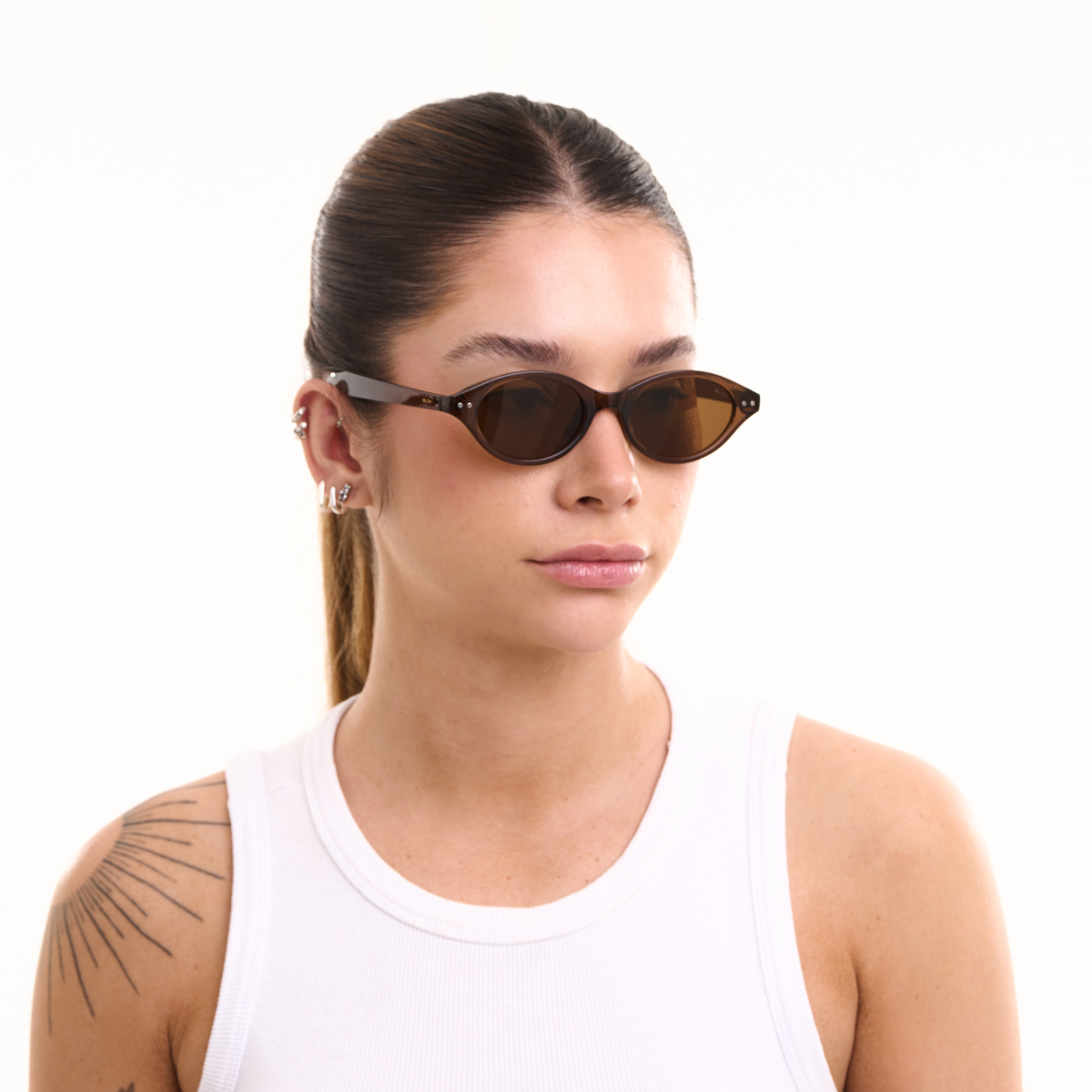 Óculos de Sol Clássicos com Proteção UV400 Marrom – LUMAVI Veneza