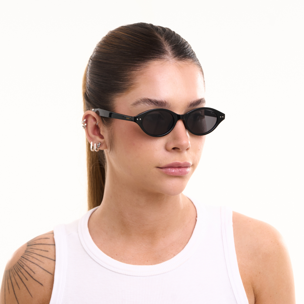 Óculos de Sol Clássicos com Proteção UV400 Preto – LUMAVI Veneza