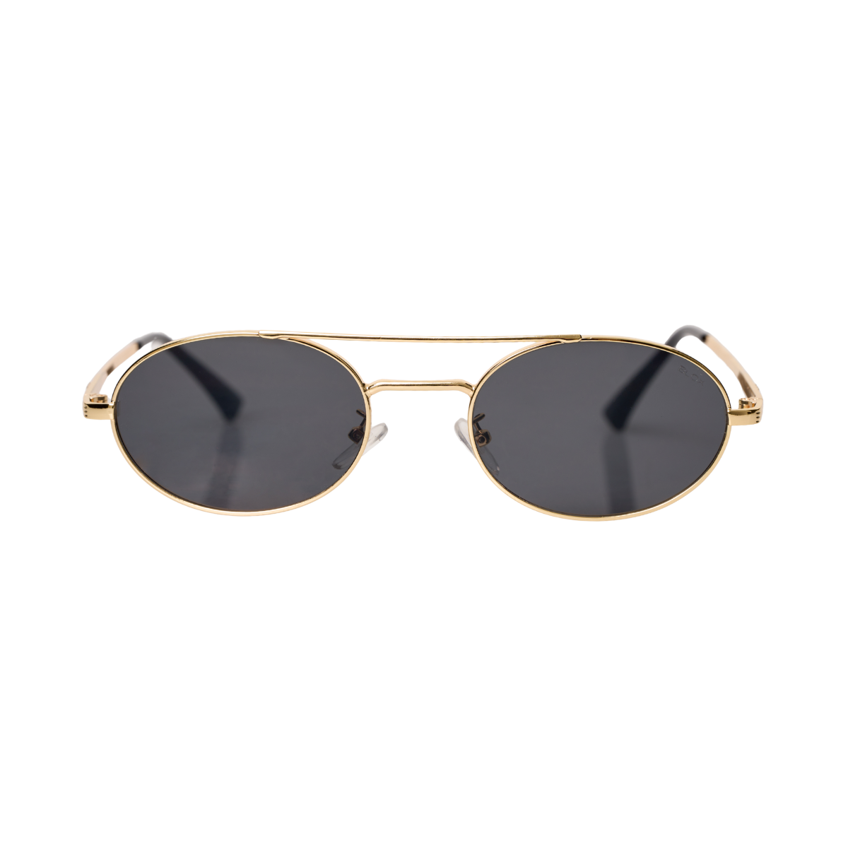 Óculos de Sol Quadrados com Proteção UV400 Dourado/Preto – LUMAVI Porto