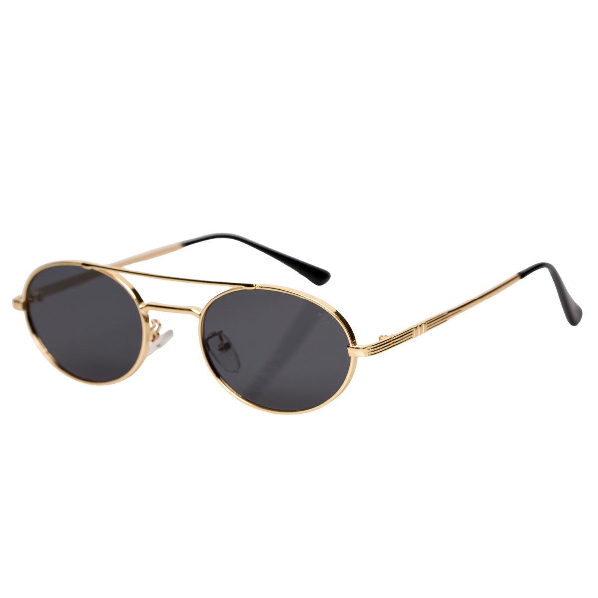 Óculos de Sol Quadrados com Proteção UV400 Dourado/Preto – LUMAVI Porto