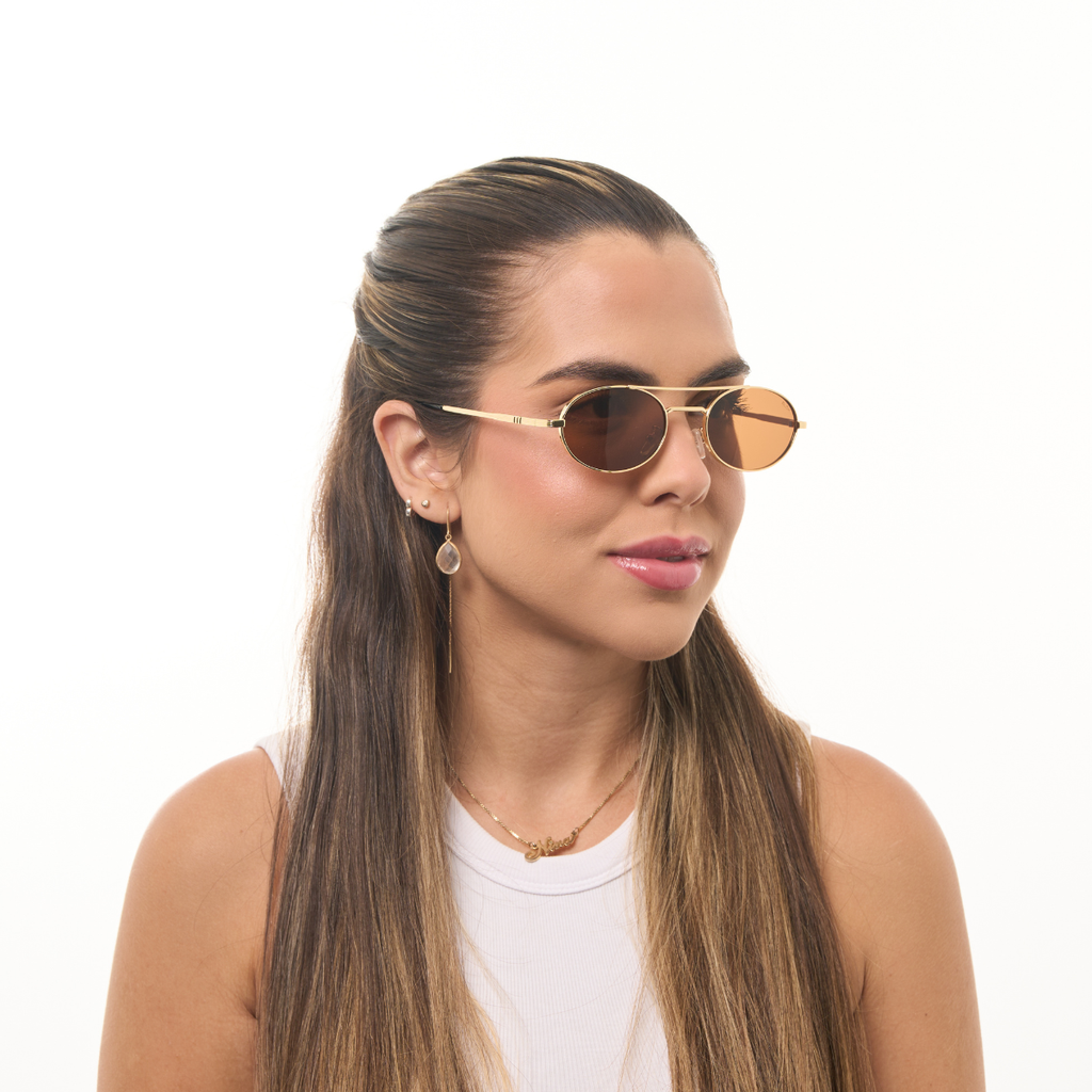 Gafas de Sol Cuadradas con Protección UV400 Marrón – LUMAVI Oporto